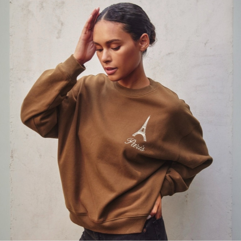 Paris Embroidered Travel Sweatshirt